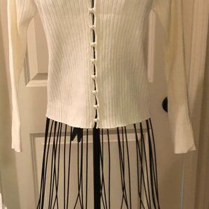 Pearl Button Ribbed Cardigan